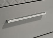 Ives 2-drawer Nightstand Bedside Table Grey High Gloss - 224972