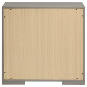 Ives 2-drawer Nightstand Bedside Table Grey High Gloss - 224972
