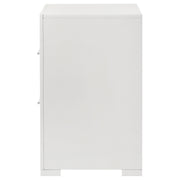 Ives 2-drawer Nightstand Bedside Table White High Gloss - 224942