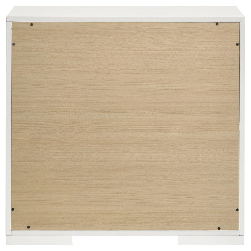 Ives 2-drawer Nightstand Bedside Table White High Gloss - 224942
