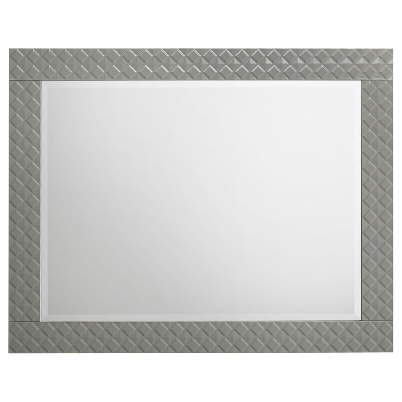 Ives 4-piece Eastern King Bedroom Set Grey High Gloss - 224971KE-S4