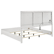 Ives 4-piece Eastern King Bedroom Set White High Gloss - 224941KE-S4
