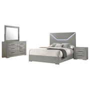 Ives 4-piece Queen Bedroom Set Grey High Gloss - 224971Q-S4
