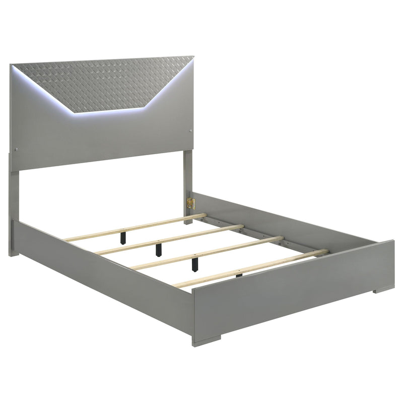 Ives 4-piece Queen Bedroom Set Grey High Gloss - 224971Q-S4