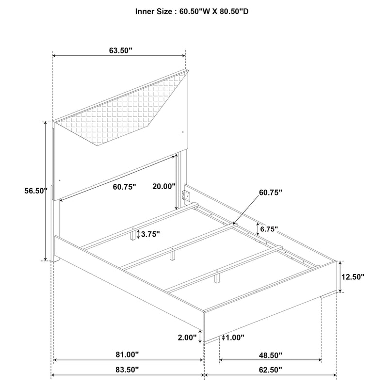 Ives 4-piece Queen Bedroom Set White High Gloss - 224941Q-S4