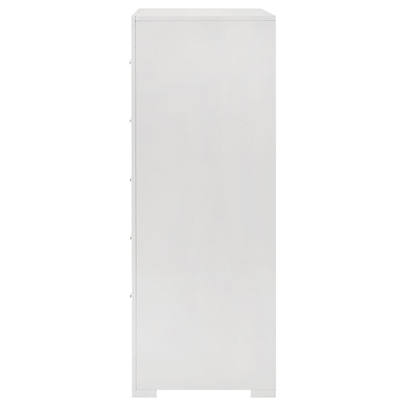 Ives 5-drawer Bedroom Chest of Drawers White High Gloss - 224945