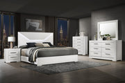 Ives 5-piece Eastern King Bedroom Set White High Gloss - 224941KE-S5