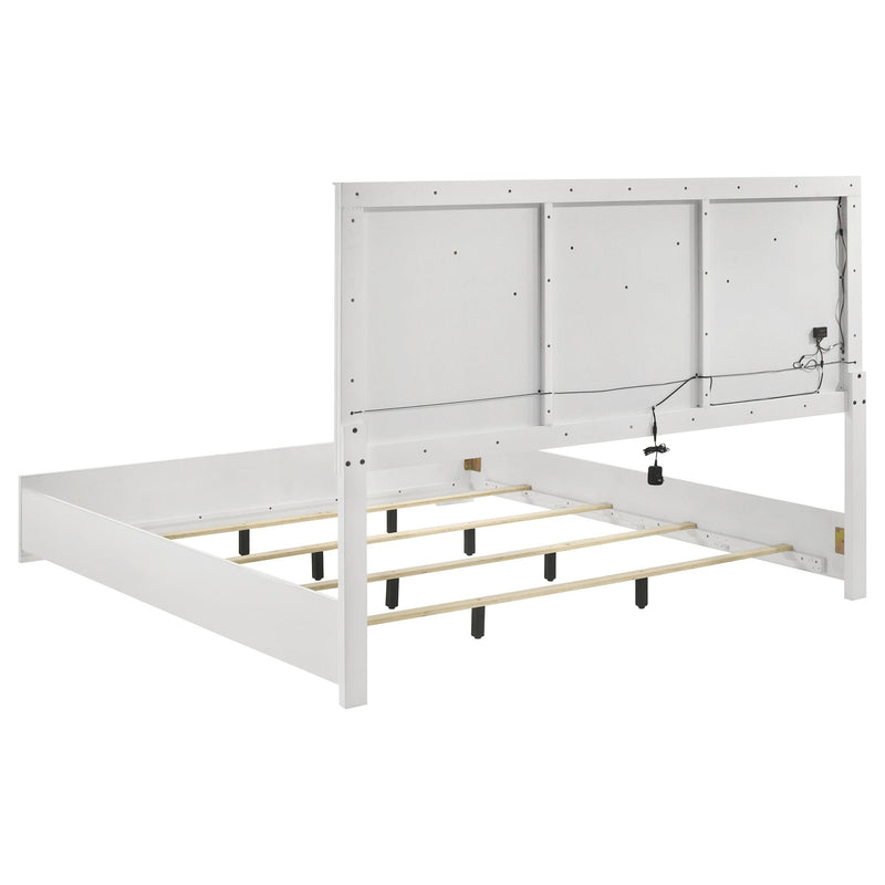 Ives 5-piece Eastern King Bedroom Set White High Gloss - 224941KE-S5