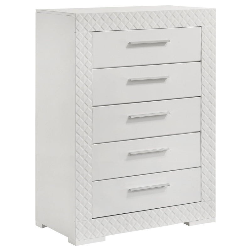 Ives 5-piece Queen Bedroom Set White High Gloss - 224941Q-S5