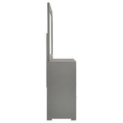 Ives 6-drawer Dresser and Mirror Grey High Gloss - 224973M