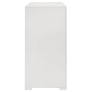 Ives 6-drawer Dresser Cabinet White High Gloss - 224943