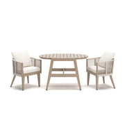 Ivory Vine Beige Outdoor Table/Chairs (Set of 3) - PCP352-050