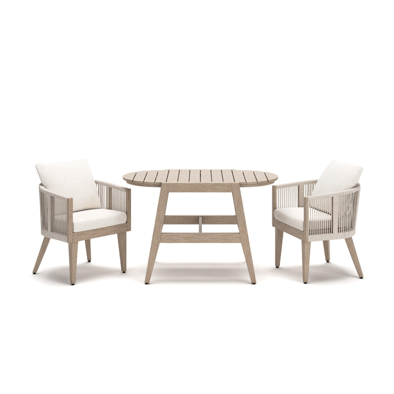 Ivory Vine Beige Outdoor Table/Chairs (Set of 3) - PCP352-050