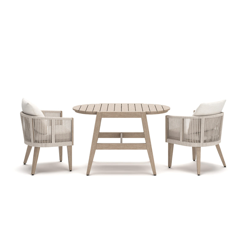 Ivory Vine Beige Outdoor Table/Chairs (Set of 3) - PCP352-050