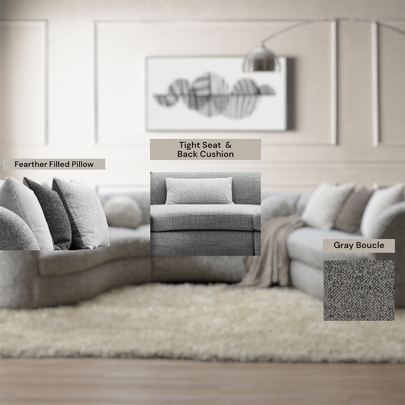 Ivria Sectional Sofa W/9 Pillows - LV02541
