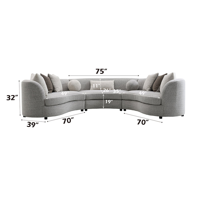 Ivria Sectional Sofa W/9 Pillows - LV02541