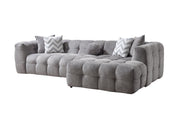 Ivy Gray Boucle RAF Sectional - Gate FurnitureSectional