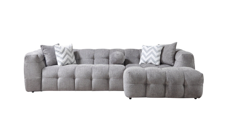 Ivy Gray Boucle RAF Sectional - Gate FurnitureSectional