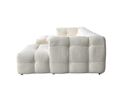 Ivy Ivory Boucle Double Chaise 146" Sectional - IVYIVR-USEC