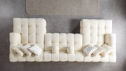 Ivy Ivory Boucle Double Chaise 146" Sectional - IVYIVR-USEC