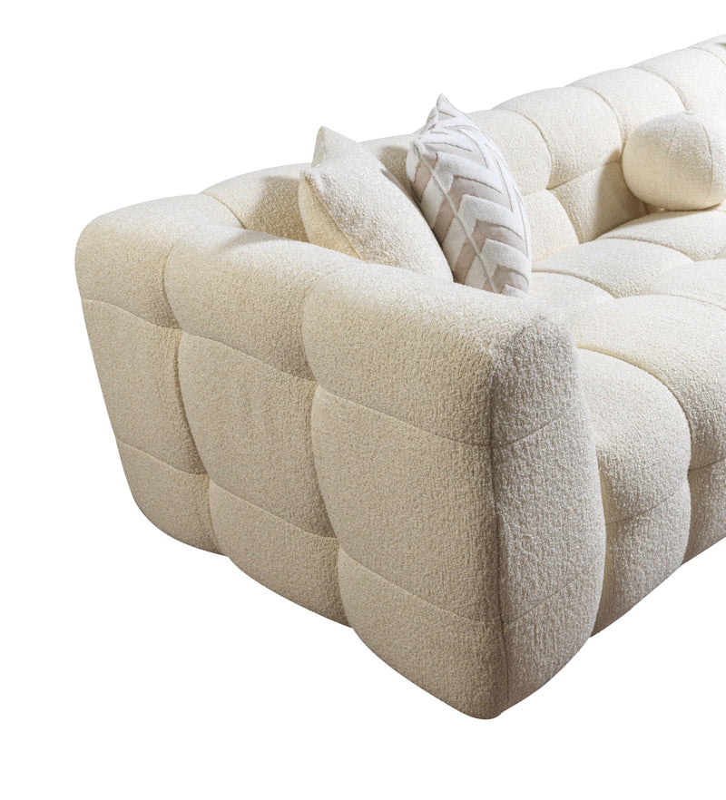 Ivy Ivory Boucle RAF Sectional - Gate FurnitureSectional