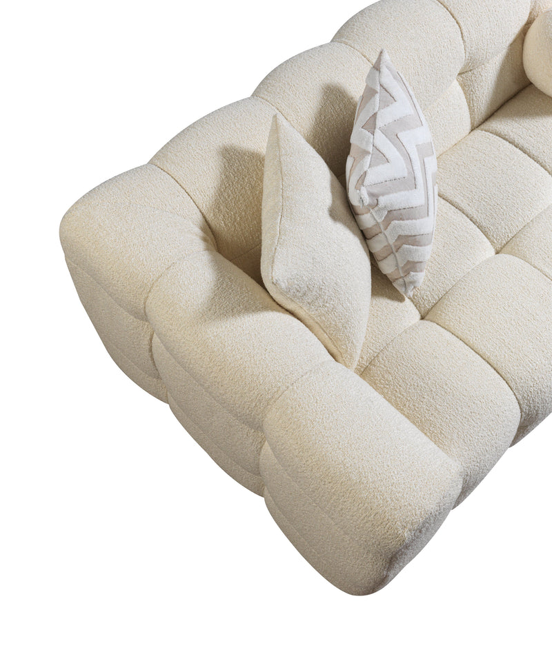 Ivy Ivory Boucle RAF Sectional - Gate FurnitureSectional