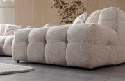 Ivy Sand Boucle Double Chaise 146" Sectional - IVYSAND-USEC