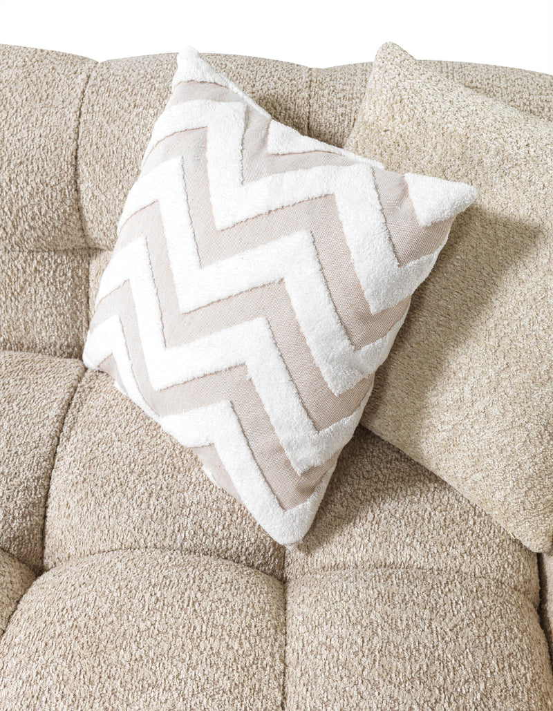 Ivy Sand Boucle LAF 110" Sectional - Gate FurnitureSectional