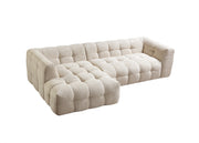 Ivy Sand Boucle LAF 110" Sectional - Gate FurnitureSectional