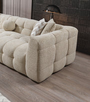 Ivy Sand Boucle LAF 110" Sectional - Gate FurnitureSectional