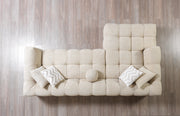 Ivy Sand Boucle LAF 110" Sectional - Gate FurnitureSectional