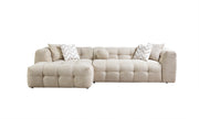 Ivy Sand Boucle LAF 110" Sectional - Gate FurnitureSectional