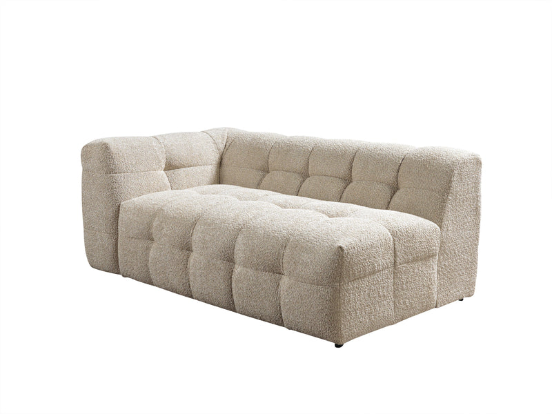 Ivy Sand Boucle RAF 110" Sectional - Gate FurnitureSectional