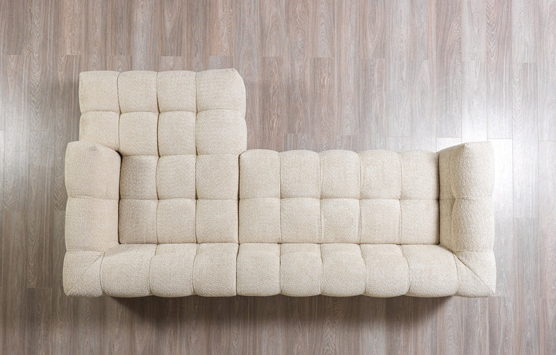 Ivy Sand Boucle RAF 110" Sectional - Gate FurnitureSectional