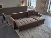 Ivy Sectional (Koopsi Basic Brown) 3 Pieces - Gate FurnitureSleeper Sectional