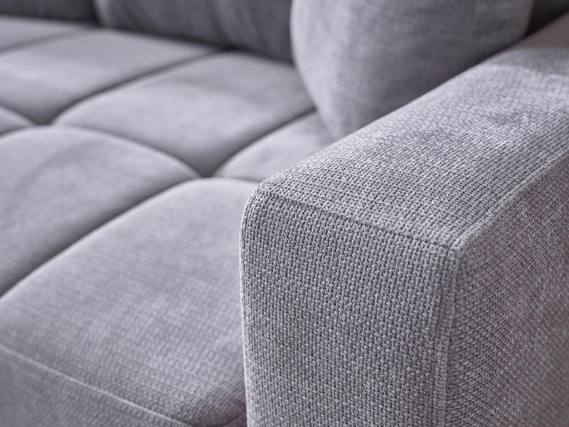 Ivy Sectional (Koopsi Basic Gray110) Brown Legs - Gate FurnitureSleeper Sectional