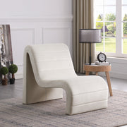 Ivy Velvet Upholstered Accent Chair in Cream - 403Cream