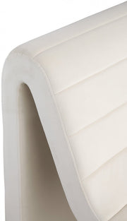 Ivy Velvet Upholstered Accent Chair in Cream - 403Cream