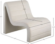 Ivy Velvet Upholstered Accent Chair in Cream - 403Cream
