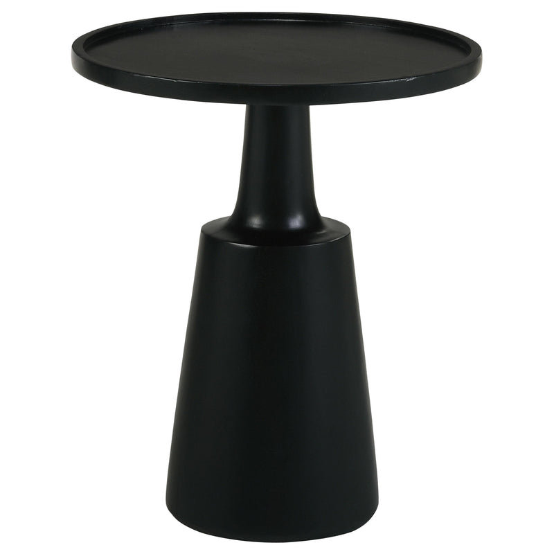 Ixia Round Solid Mango Wood Accent Side Table Black Stain - 915109