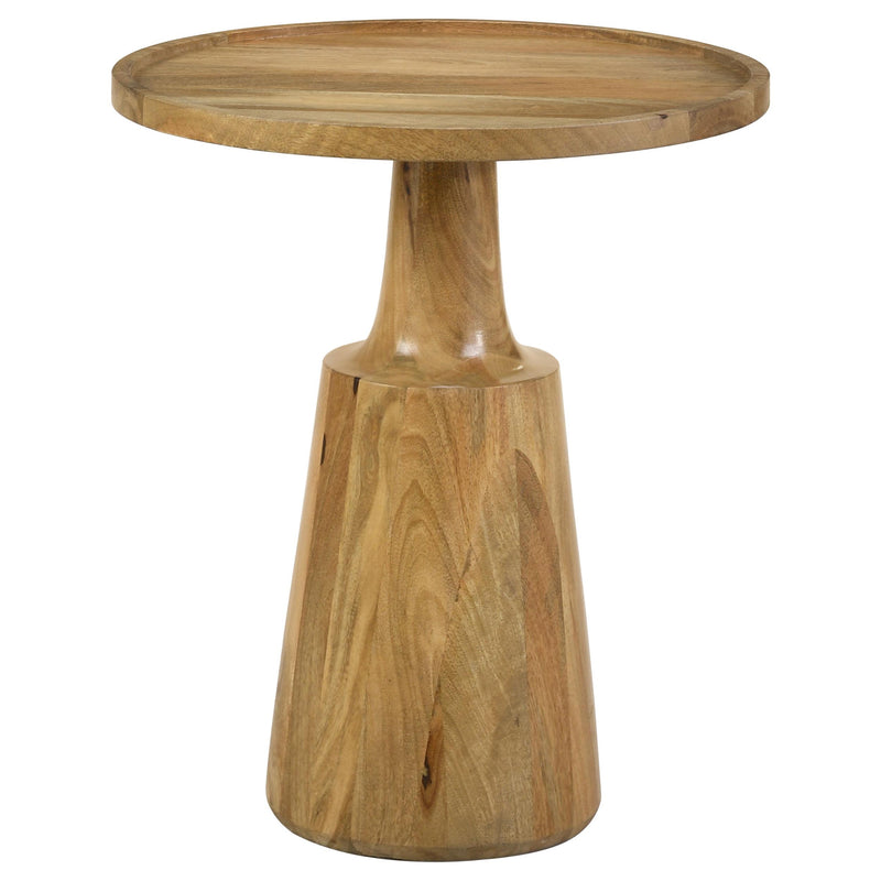 Ixia Round Solid Mango Wood Accent Side Table Natural - 915105