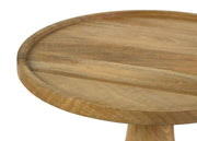 Ixia Round Solid Mango Wood Accent Side Table Natural - 915105