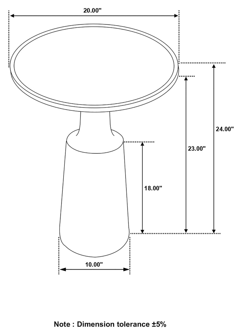 Ixia Round Solid Mango Wood Accent Side Table Natural - 915105
