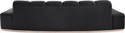 Jace 106" Velvet Upholstered Upholstered Sofa in Black - 44093Black-S