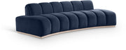 Jace 106" Velvet Upholstered Upholstered Sofa in Blue - 44093Navy-S