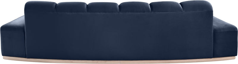 Jace 106" Velvet Upholstered Upholstered Sofa in Blue - 44093Navy-S