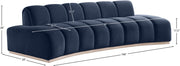 Jace 106" Velvet Upholstered Upholstered Sofa in Blue - 44093Navy-S