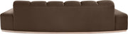 Jace 106" Velvet Upholstered Upholstered Sofa in Brown - 44093Brown-S