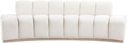 Jace 106" Velvet Upholstered Upholstered Sofa in Cream - 44093Cream-S
