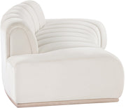 Jace 106" Velvet Upholstered Upholstered Sofa in Cream - 44093Cream-S